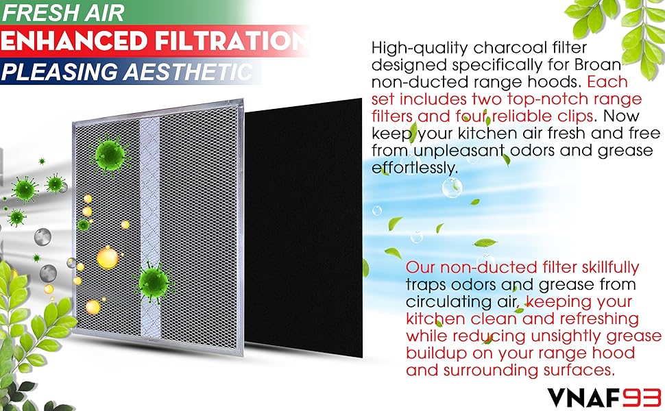 Range Hood Non-Ducted Filter