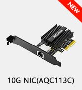 10G Base-T PCI-e Network Card, Marvell AQC113 Controller, NICGIGA 10Gb Ethernet Adapter Support W...