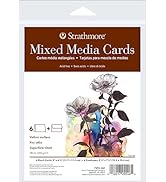 Strathmore 400 Series Mixed Media Cards, 5x6.875 inches, 6 Pack, Envelopes Included - Custom Gree...