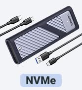 UGREEN M.2 NVMe SSD Enclosure USB 3.2 10Gbps NVMe Enclosure PCIe M.2 to USB Adapter Aluminum Exte...