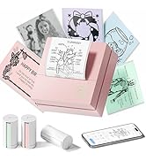 TYPONOS Sticker Printer, PM290 Mini Printer, Bluetooth Sticker Maker Machine with 3 Rolls Paper, ...