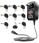 SoulBay Universal Power Supply AC to DC 3V 4.5V 5V 6V 7.5V 9V 12V Multi Voltage Power Adapter wit...