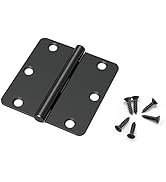 KNOBWELL 24 Pack of Matte Black Door Hinges - 3.5 Inch X 3.5 Inch Interior Door Hinges for Doors ...