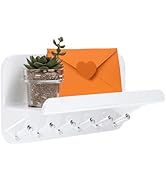 Beego Entryway Key Holder for Wall - White Acrylic Key Rack with Shelf Decorative Key Hanger Wall...