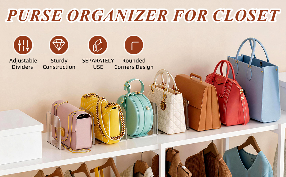 Purse Organizer for Closet