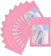 joycraft 100 Pcs Mylar Bags, Holographic Packaging Bags, Resealable Smell Proof Bags, Jewelry Pou...