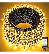 JMEXSUSS 66ft 200 LED Christmas Lights Outdoor, Warm White Christmas Tree Lights Indoor Plug in, ...