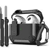 RFUNGUANGO AirPods 3rd Generation Case Cover with Cleaner Kit, Military Hard Shell Protective Arm...