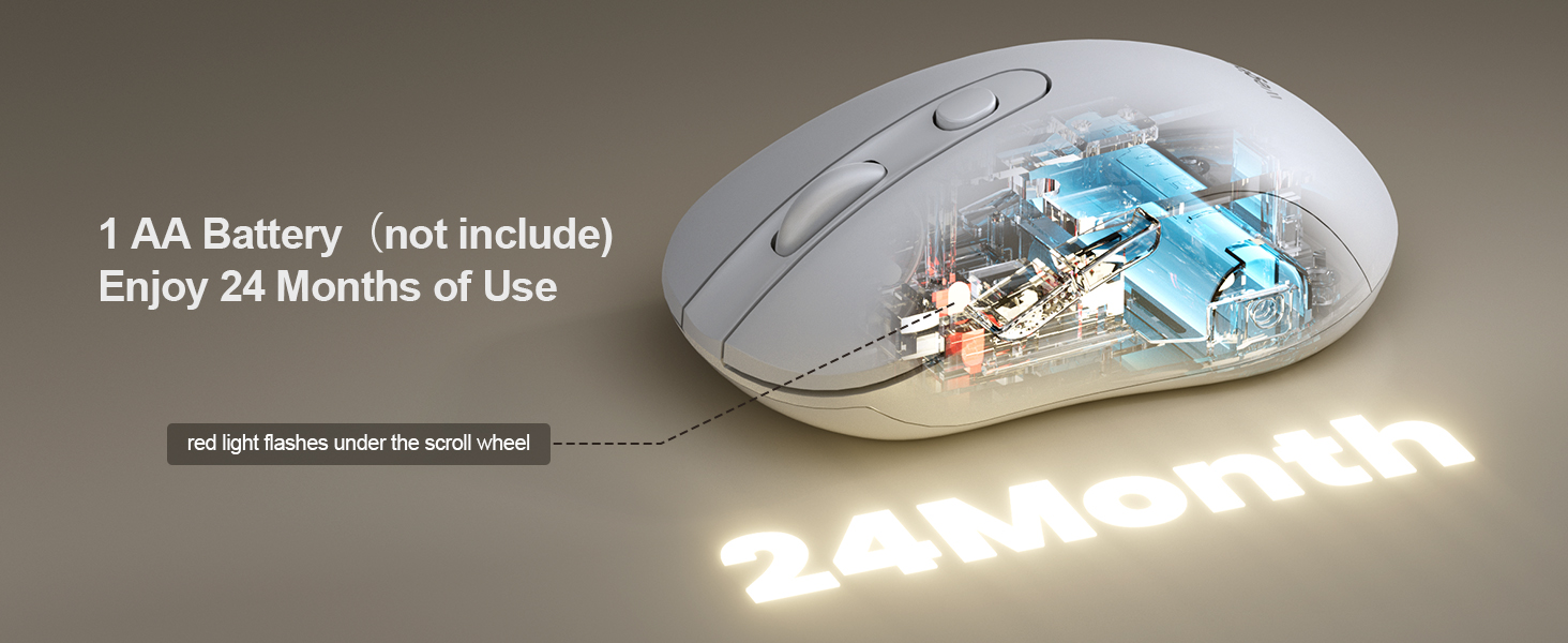 wireless mouse with battery powered