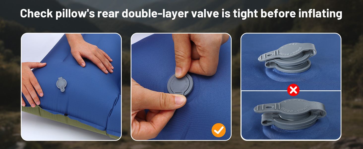 Camping Sleeping Pad,5.9 Inch Thick Camping Mat with Built in Pillow and Foot Pump