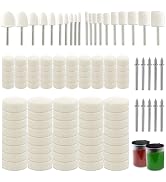 122Pcs Polishing Buffing Wheel Kit for Dremel and 2Pcs Polishing Compound 10Pcs 1/8" Shank for Dr...