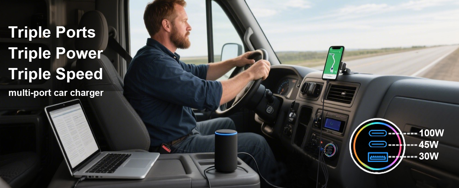 100 w car charger car charger fast charging dual