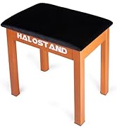 Halostand Piano Bench with Storage, Solid Wood Keyboard Bench Piano Bookcase Stool Chair Seat wit...