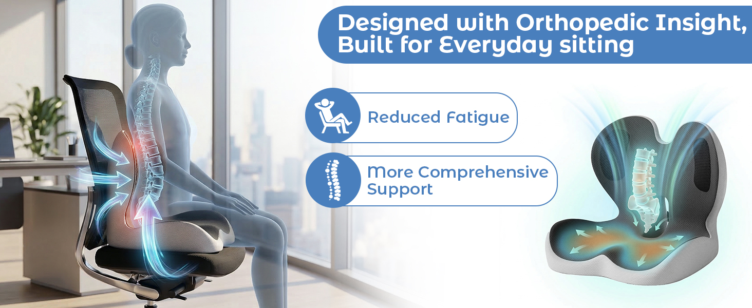 seat cushion with lumbar support back support cushion