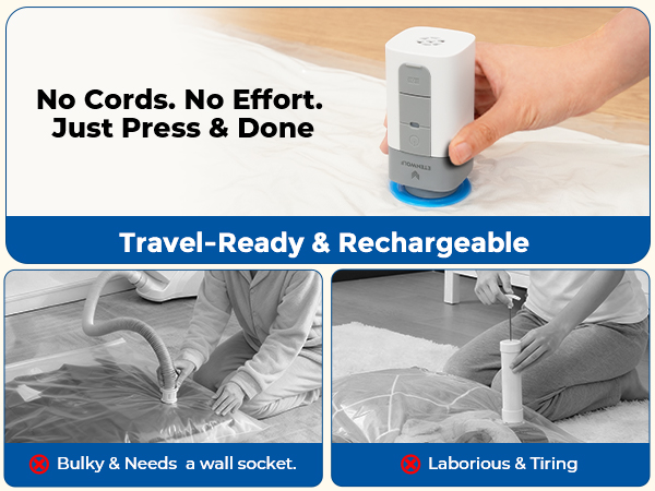 travel vacuum bags with pump