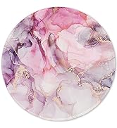 ITNRSIIET Round Mouse Pad with Stitched Edge Premium-Textured Waterproof Non-Slip Rubber Base Des...
