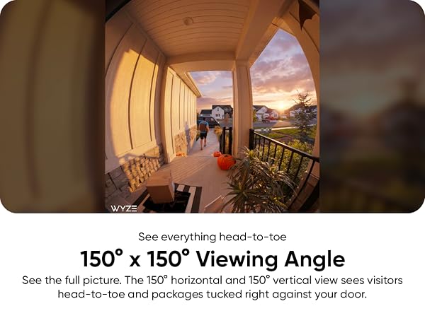 Wyze Battery Video Doorbell FOV