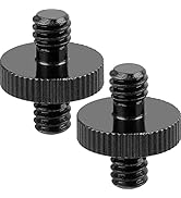 1/4" Male to 1/4" Male Threaded Tripod Screw Adapter Double Head Stud Standard Mounting Thread Co...