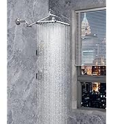 Veken 11.8" Rain Shower Head, Rectangular Rainfall Showerhead with 11" Stainless Steel Exension A...