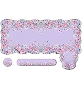 iCasso 4 in 1 Desk Mat Set,Large Mouse Pad with Wrist Rest,Ergonomic Keyboard Wrist Support for W...