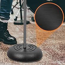 Universal Compact Base Microphone Stand; Adjustable Heavy Duty; Lightweight; Professional Stage