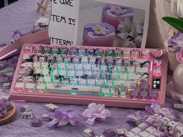 Wisteria Purple Shine Through Keycaps