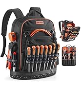 VEVOR Tool Backpack, 64 Pockets, Heavy-duty Tools Storage Organizer Work Bags Backpack with Lapto...