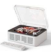 CARONSORT CD Player with Bluetooth Transmitter, Nostalgic Retro Wood Music Player, Built-in Speak...