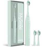 MySmile DY156 Electric Toothbrush for Adults, Rechargeable Sonic Battery Toothbrush Portable with...
