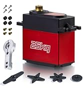JUN-ELECTRON Servo Motor 25KG, RC Digital Servo, high Torque RC Servo for Upgrades, 1/10 Micro se...