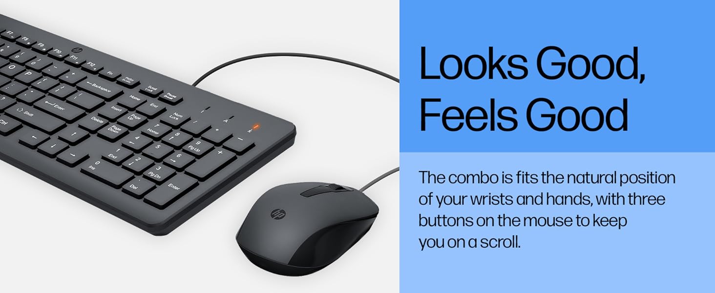 A+ PR - HP 150 Wired Mouse and Keyboard (Elephanta Combo) - B09Y2KDJXY