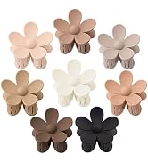Flower Hair Clips 8PCS, Large Claw Clips for Women Girls Thick Thin Hair, Strong Hold Non slip Bi...