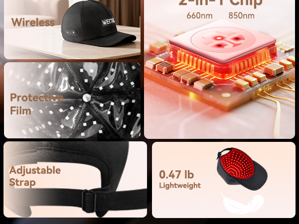 led red light cap