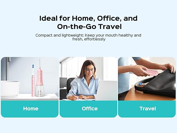 electric toothbrush with water flosser