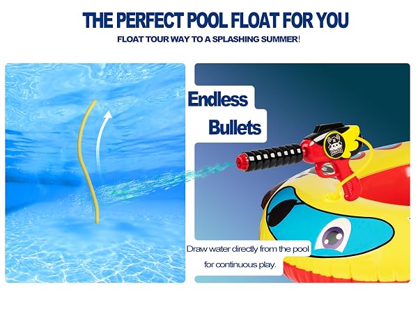 pool floats kids pool toys for toddlers 3-5 4-8 swimming floaties water gun inflatables pirate ship