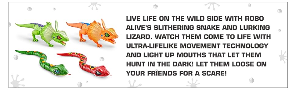 Robo Alive Lurking Lizard AND Snake Series 3