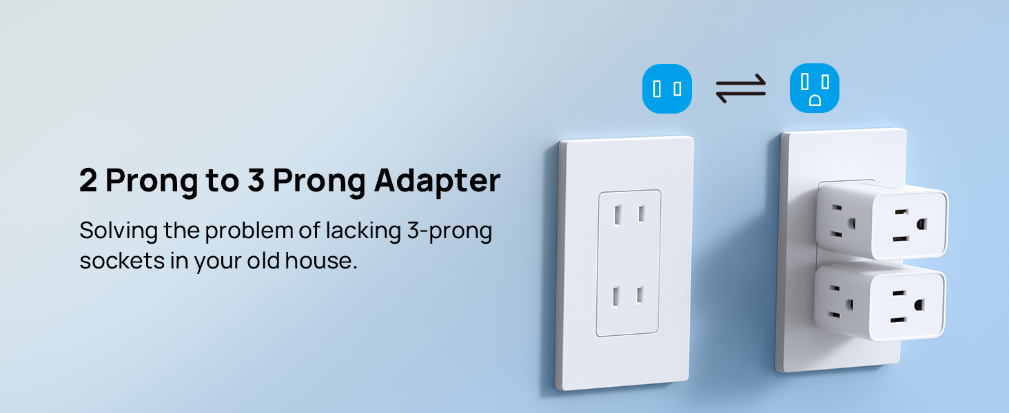 2 to 3 prong outlet adapter