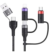YOUSAMS PD 60W USB C Multi Fast Charging Cable Nylon Braided Cord 5-in-1 3A USB/C to Type C/Micro...
