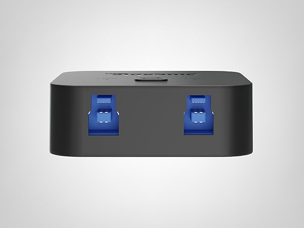 Use a usb 3.0 switch 2 computers in your home office to share peripherals and streamline workflows.