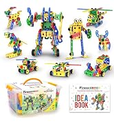 PicassoTiles 201pc STEM Learning Block Construction Kit with Power Drill and Clickable Ratchet Ed...