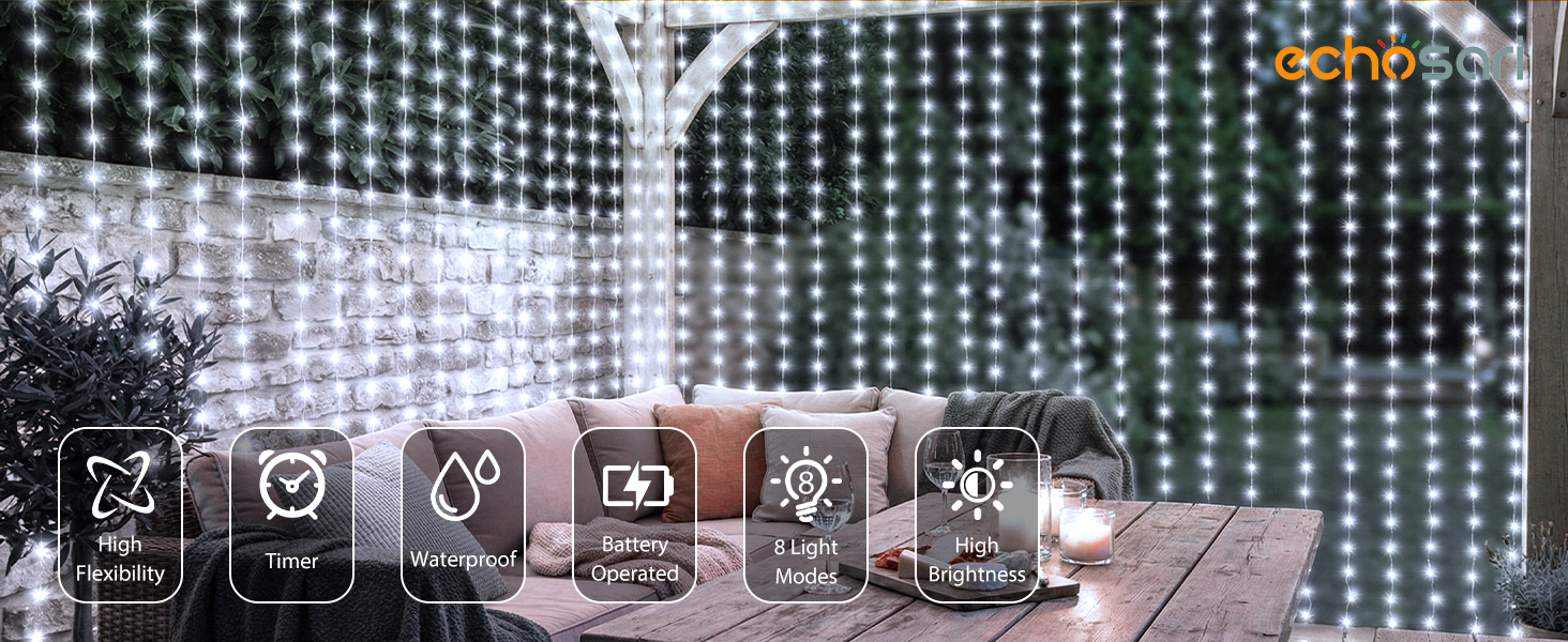 fairy lights curtain