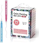 Xipan Colored Pen Gift Set, 99 Pack Colorful Gel Pens for Black Paper &amp; White Paper, 0.6mm Fine P...