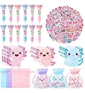 CY2SIDE Axolotl Stationery Party Gift - 12 Pack Back to School Prizes Set Include 4-in-1 Ballpoin...