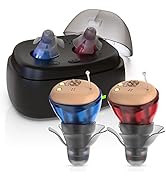 YorkSound Rechargeable CIC Hearing Amplifier for Seniors, Invisible Sound Amplifier with 3 in 1 F...
