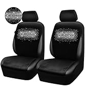 CAR PASS Velour Rhinestone Bling Seat Covers Front Seats Only Velvet, Warm Winter Breath Summer S...