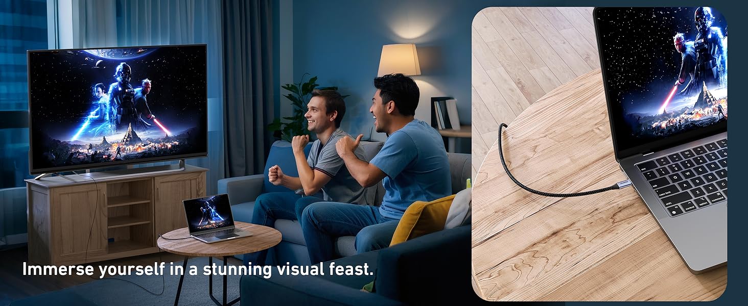 BENFEI Bidirectional USB C to DisplayPort 1.4 Cable 6FT, Support 8K@60Hz 4K@240Hz