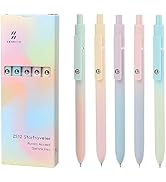 Ddaowanx Gel Pens, 5 Pcs 0.7mm Quick Dry Black Ink Pens Fine Point Smooth Writing Pens, Cute Offi...