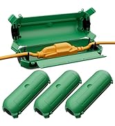 Restmo 4 Pack Compact Outdoor Extension Cord Cover, IP44 Waterproof Box and Safety Housing Case, ...