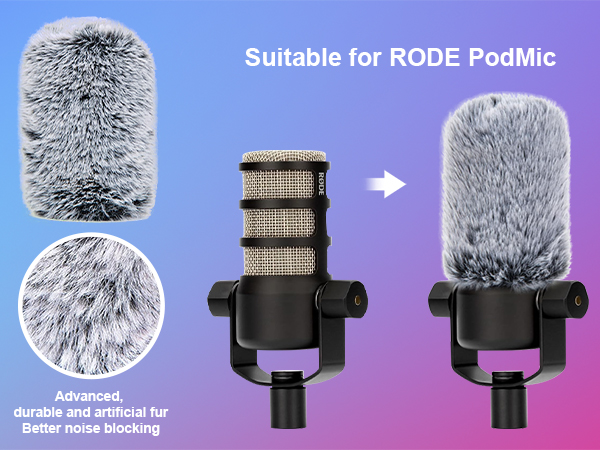 YOUSHARES Rode PodMic Pop Filter Muffles higher frequencies on your Rode mics.