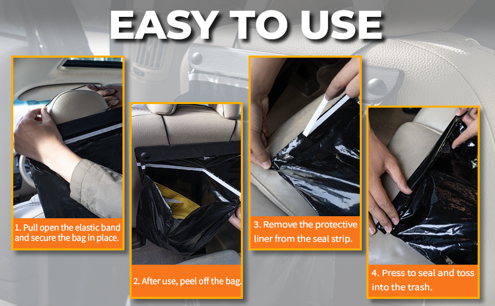 car trash bag hanging